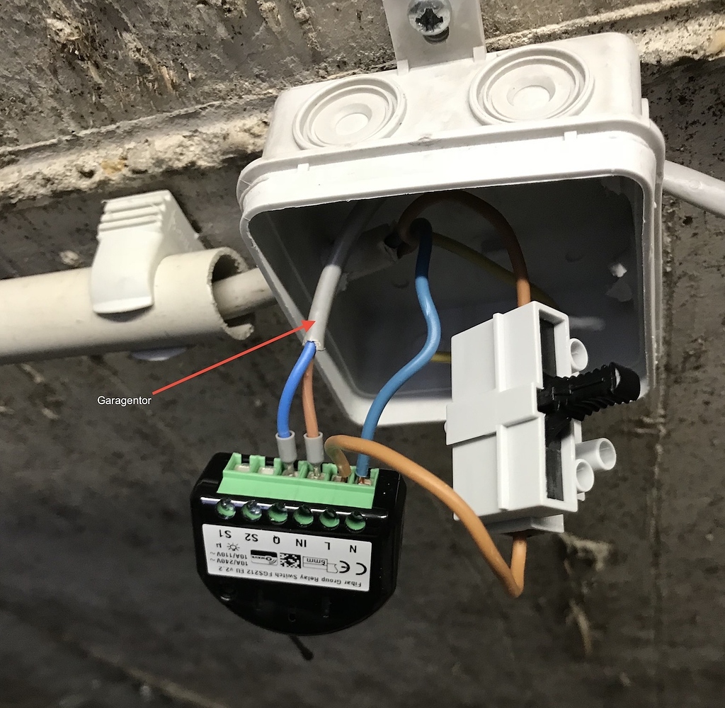 Garagentorsteuerung mit Fibaro Single Switch funktioniert nicht